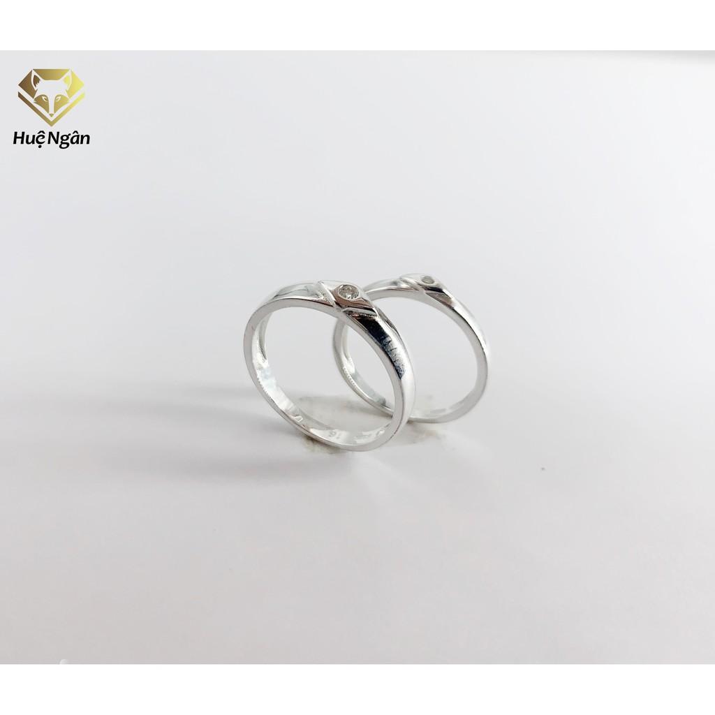 Nhẫn đôi bạc Ý 925 Huệ Ngân - Mắt Ngọc RR1130