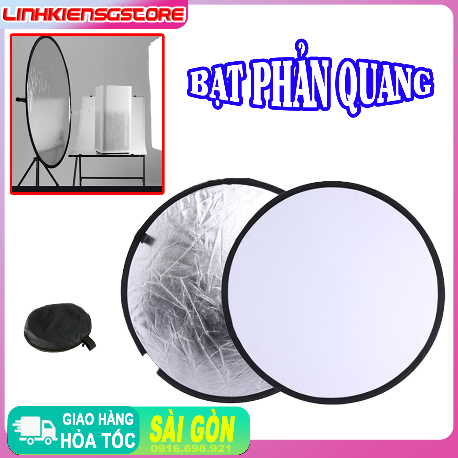 Tấm Phản Quang Chụp Ảnh SIZE BỰ 110cm 2 Trong 1 Chuyên Dụng