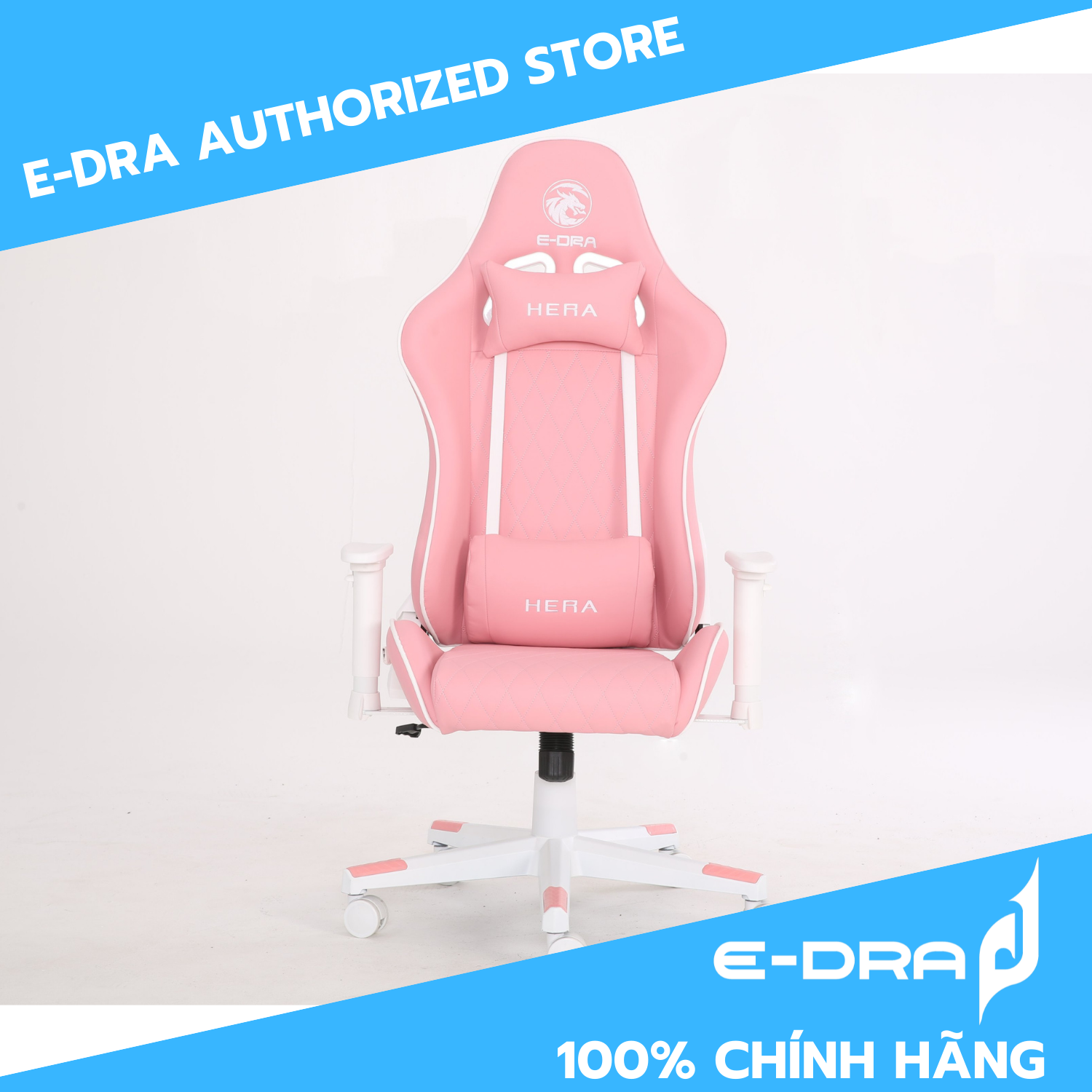 Hình ảnh Ghế Gaming E-DRA HERA EGC224 Màu Hồng - Hàng Chính Hãng