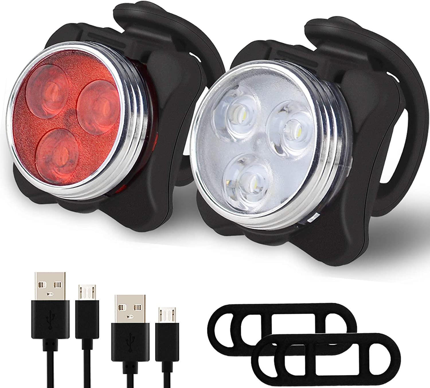 Bộ Đèn Xe Đạp, Đèn Xe Đạp Sạc USB Siêu Sáng