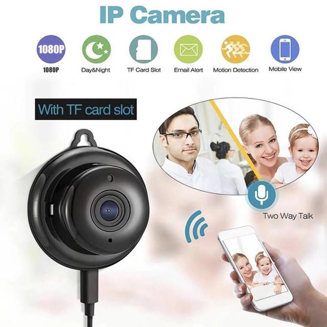 Camera giám sát Wifi Không Dây Mini V380 HỒNG NGOẠI sử dụng cảm biến hình ảnh cao cấp Full phụ kiện (tặng kèm đầu đọc thẻ nhớ cao cấp)