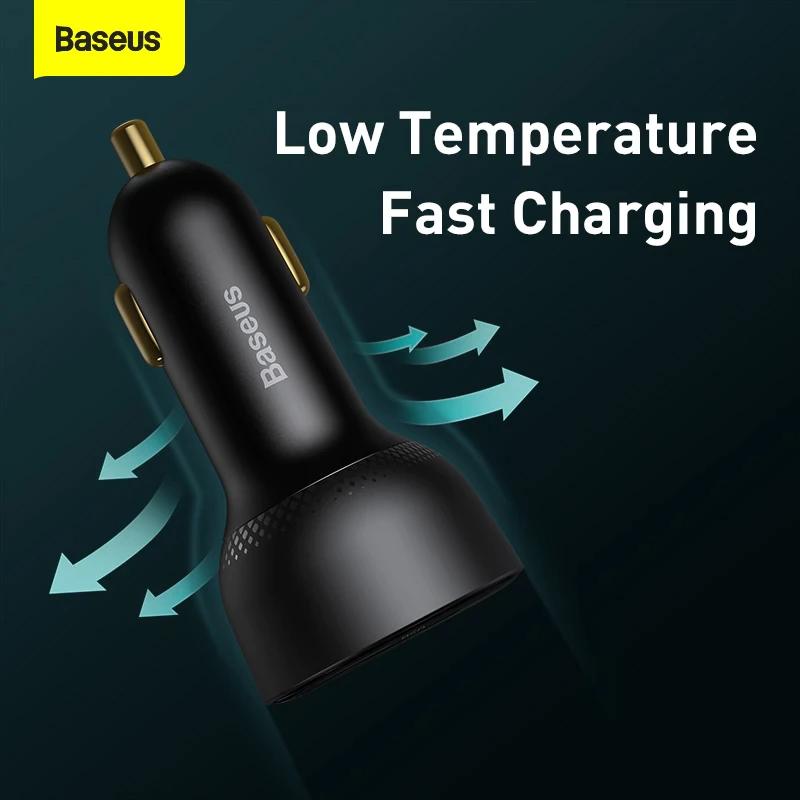 Tẩu sạc nhanh công suất cao Baseus 100w Digital Display Car Charger- Hàng chính hãng