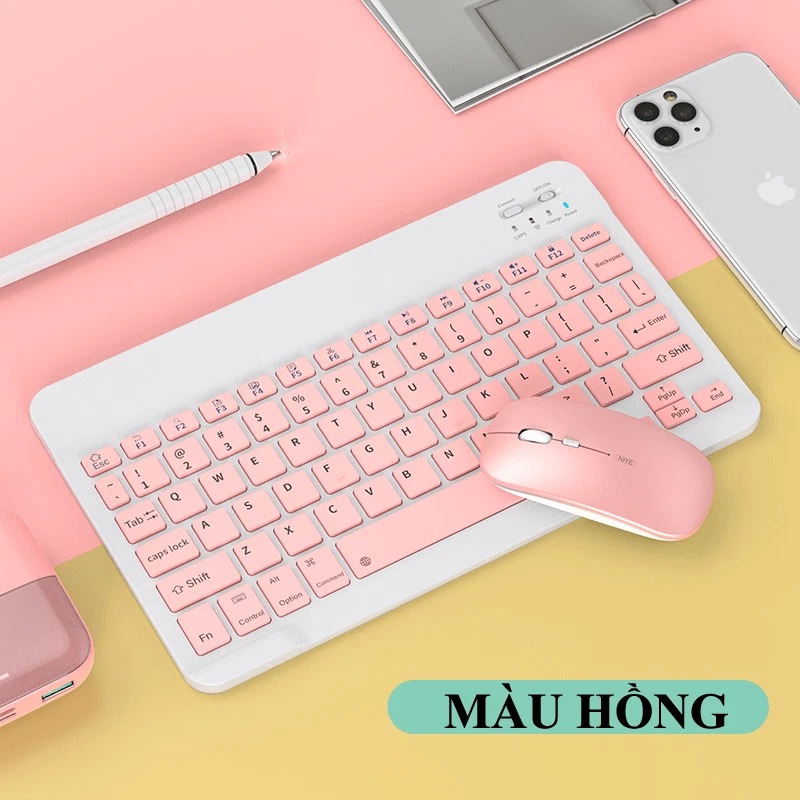 Bàn phím và chuột Bluetooth mini siêu mỏng GOIIOG 030 dùng cho ipad, điện thoại có đa dạng màu sắc cá tính - HÀNG CHÍNH HÃNG