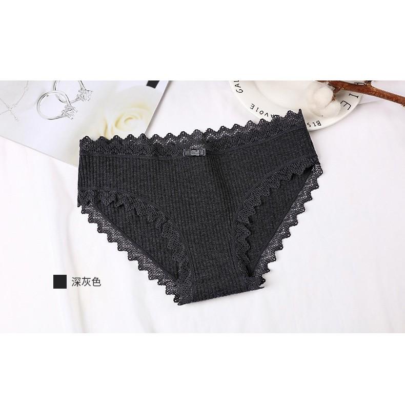 Quần lót nữ sợi bông viền ren