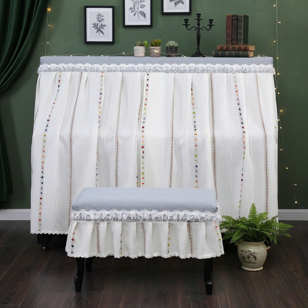 Khăn phủ đàn piano phong cách Hàn quốc hiện đại sang trọng phủ kín toàn bộ đàn chống bụi chống xước - Hàng chính hãng