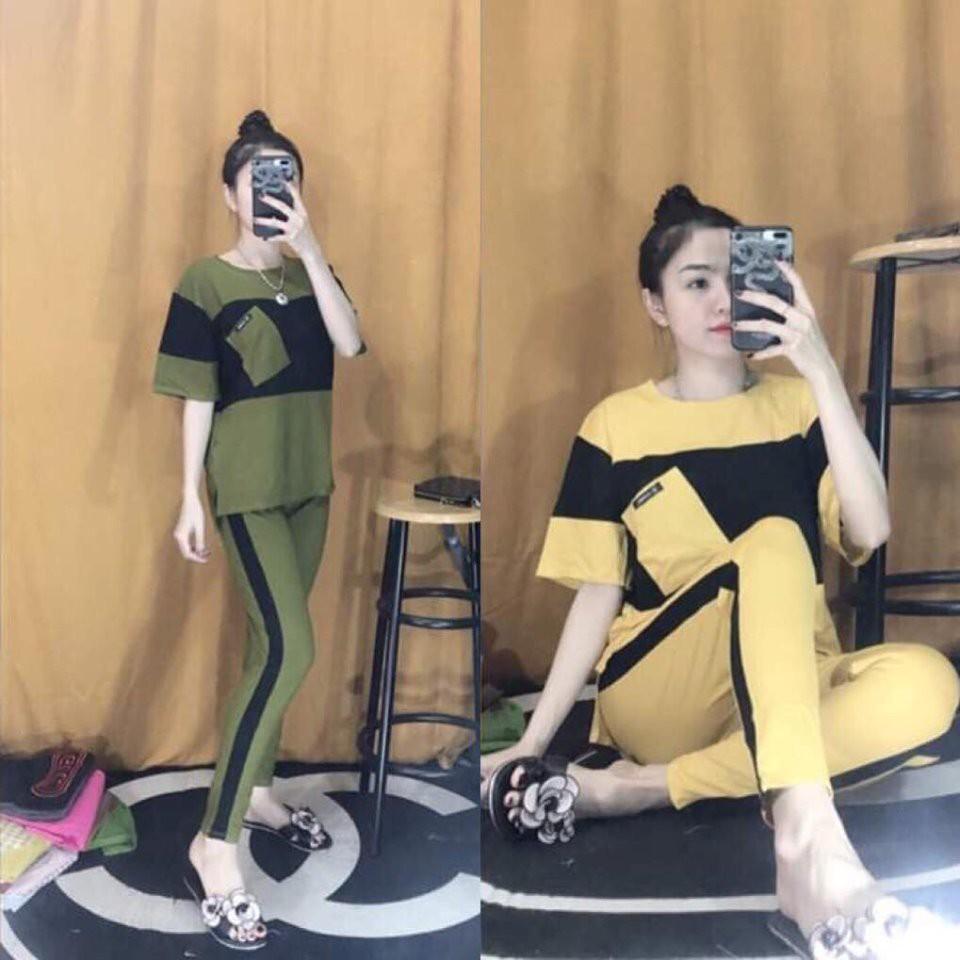 SET BỘ COTTON PHỐI TÚI THỜI TRANG HOT