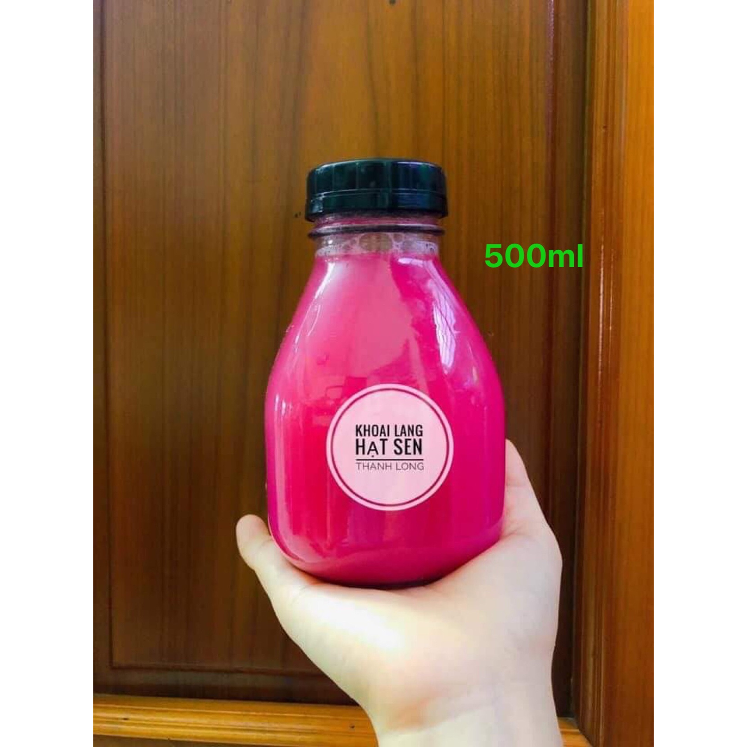 COMBO 4 BÌNH THỦY TINH BÉO ĐỰNG NƯỚC ÉP TRÁI CÂY NẮP NHỰA _500ML