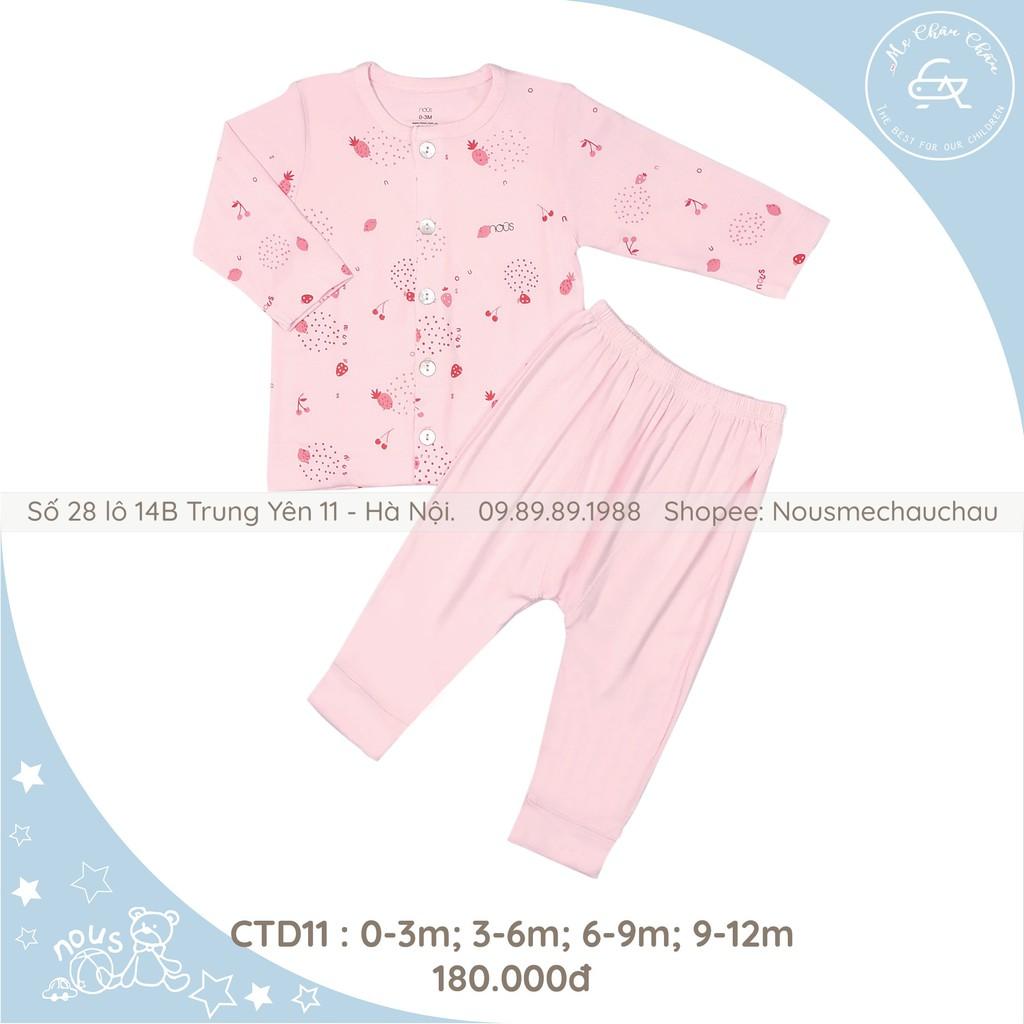 Bộ Dài Tay Cài Thẳng Chất Mỏng Vừa Cho Bé Từ 0-3M Đến 9-12M