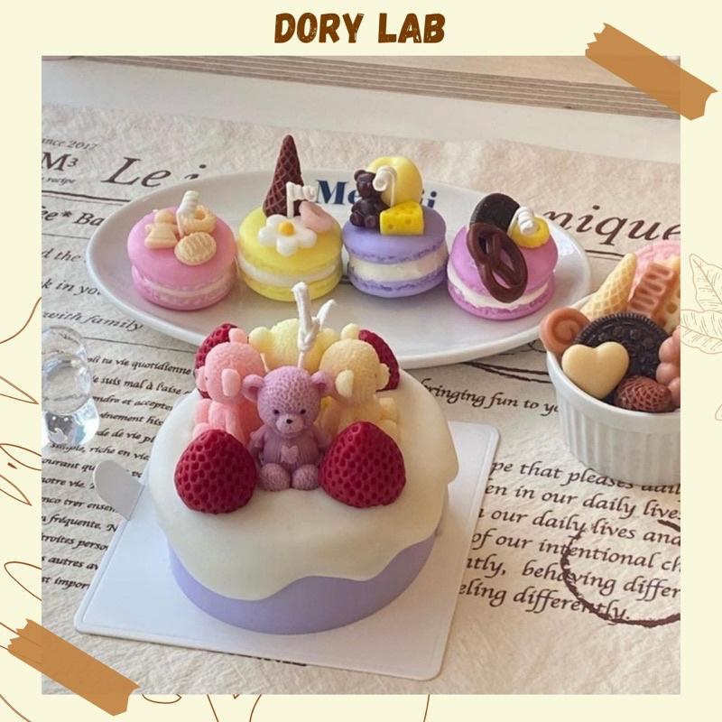 Nến Thơm Handmade Bánh Kem Gấu Con Nhiều Mẫu - Dory Lab