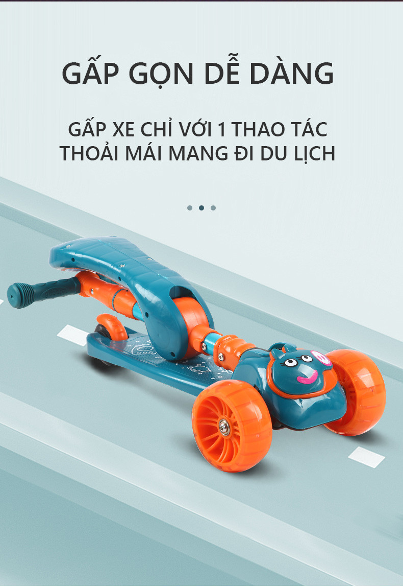 VỀ HÀNG. XE SCOOTER 3 BÁNH 3 IN 1 BÁNH XE CÓ ĐÈN LED , CÓ ĐỆM NGỒI