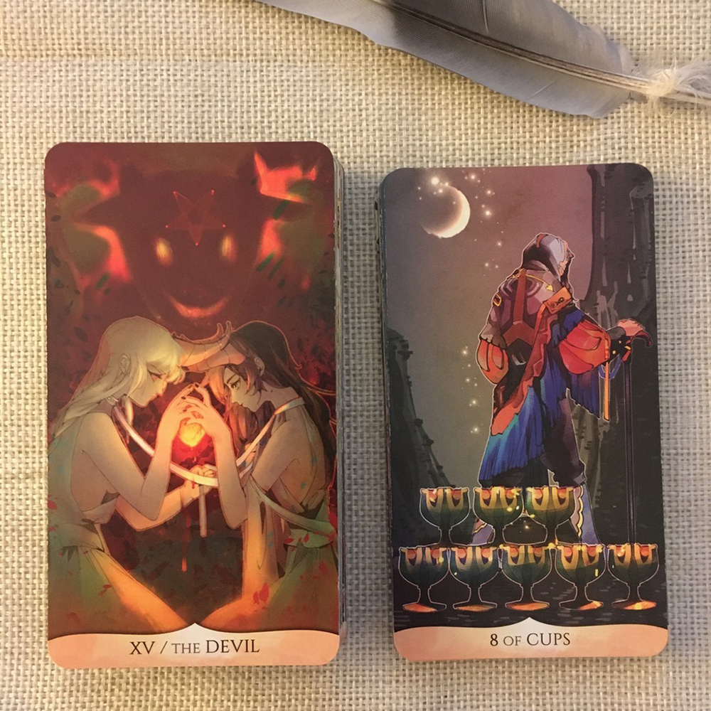 [Size Gốc] Bộ Bài Traditional Manga Tarot 78 Lá Bài Tặng Đá Thanh Tẩy