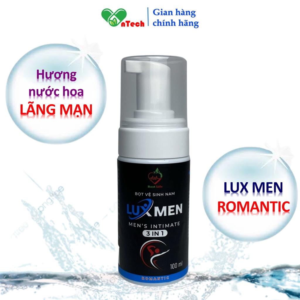 Bọt vệ sinh nam giới 3 trong 1 Best Life Luxmen dung dịch vệ sinh nam giới tạo bọt hương nước hoa chai 100ml