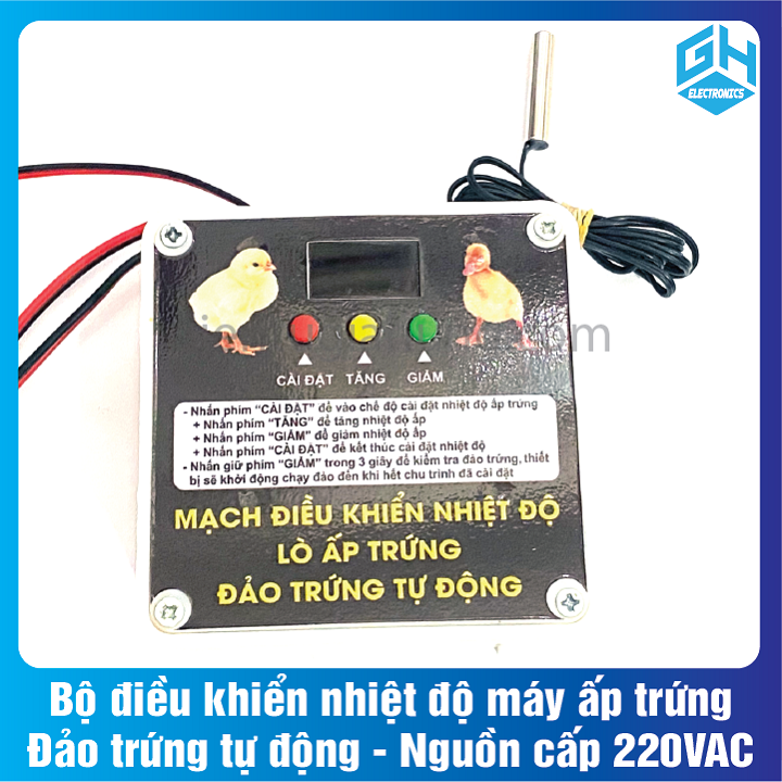 [HTE] 1 Bộ điều khiển nhiệt độ máy ấp trứng, đảo trứng tự động nguồn cấp 220VAC