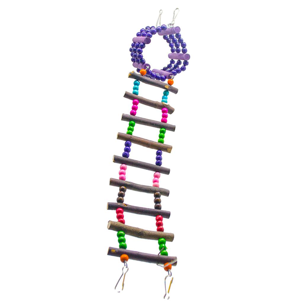 Bird Toys Parrot Swing Hanging Ladder Parakeet Cockatiel Lovebird Cage Toy