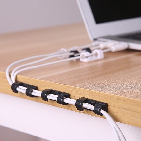 Nẹp Cố Định Dây Điện Kẹp Giữ Cáp Sạc Nẹp Dây Điện Chống Rối Dán Tường