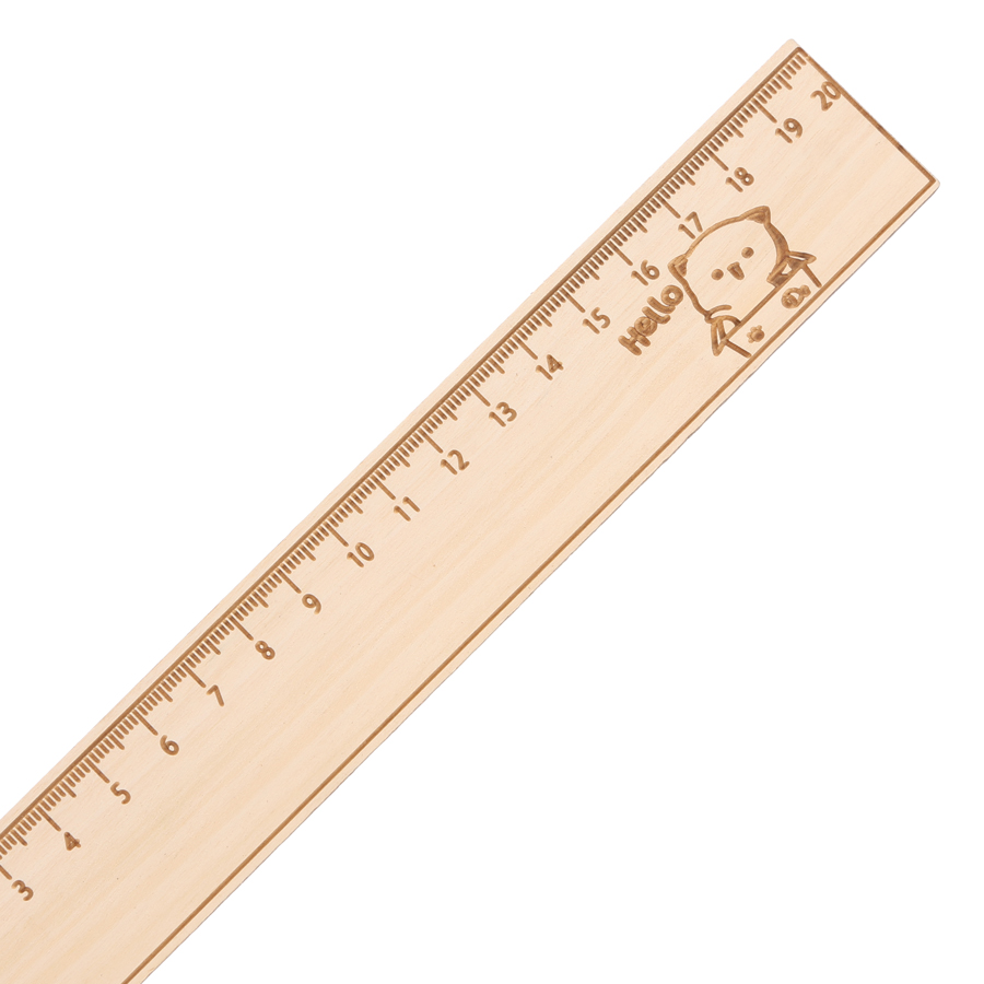 Thước Gỗ Đầu Thú 20cm