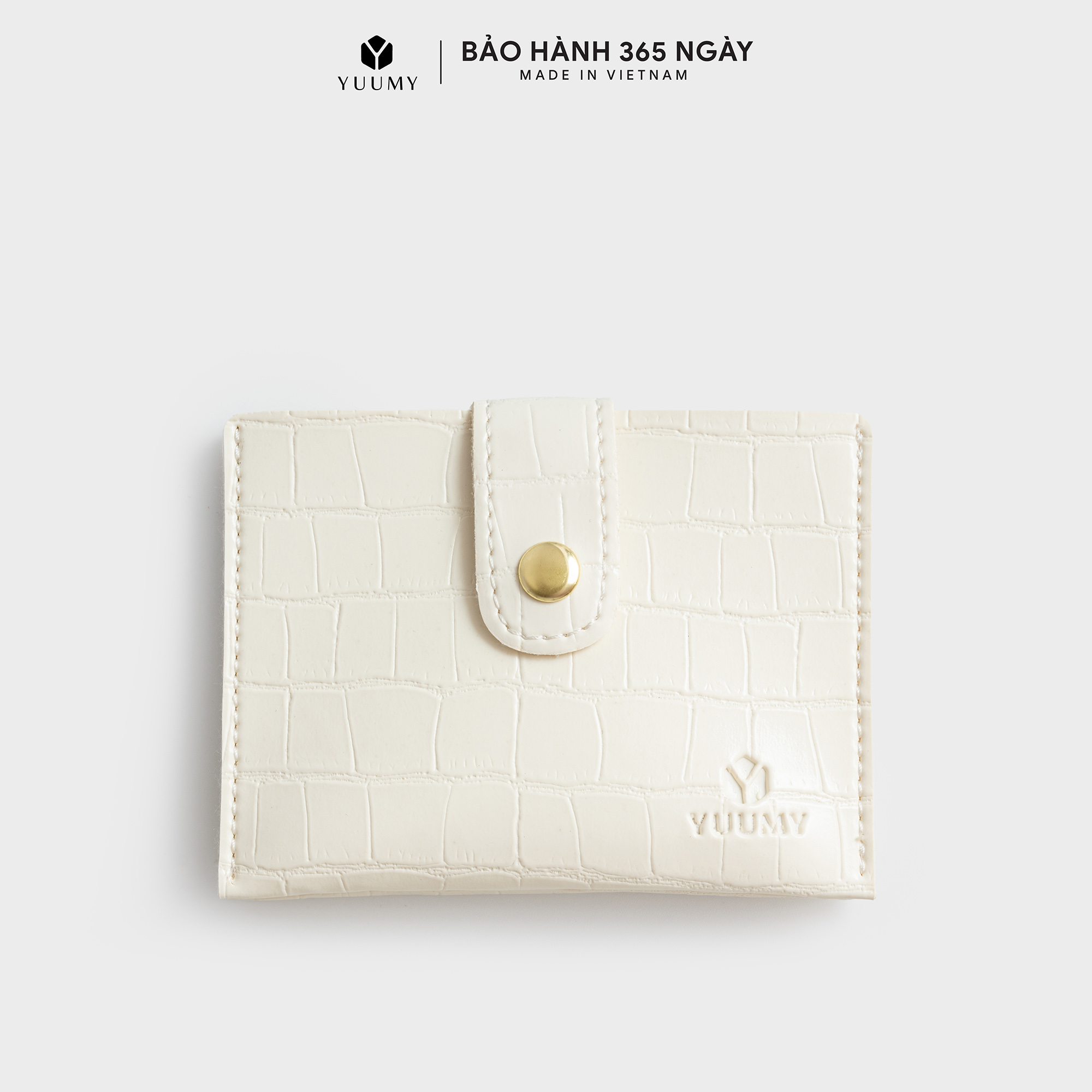 Ví nữ YUUMY ( Cầm tay mini Verein YV78 ) màu trắng