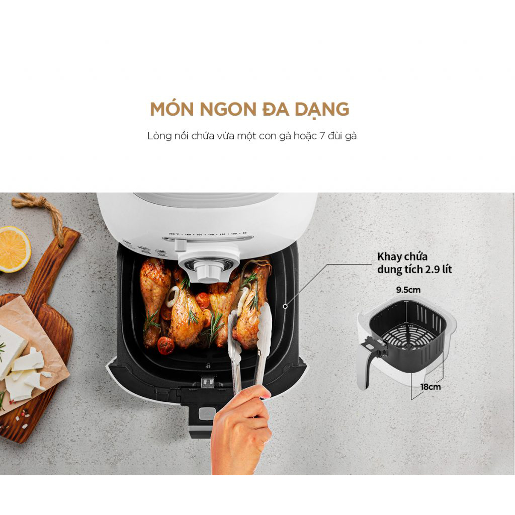 Nồi chiên không dầu Cuckoo CAF-C0510D 2,9 lít 1400W - Hàng chính hãng