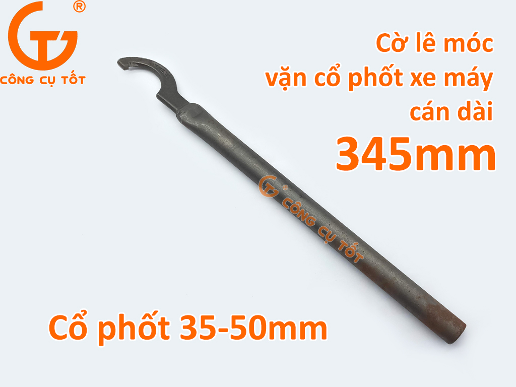 Cờ lê móc cổ phốt xe máy cán tuýp đen dài 345mm cực khỏe