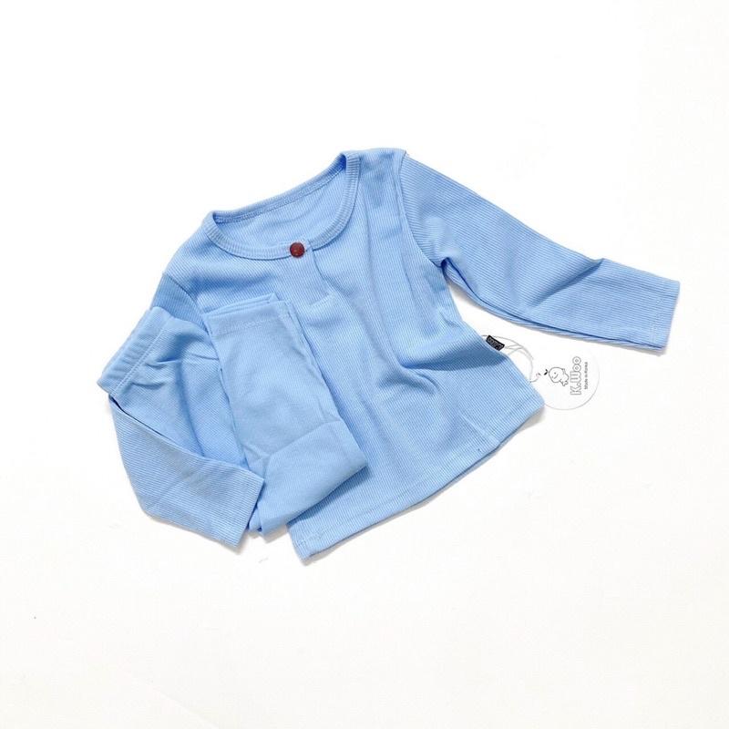 BỘ DÀI TAY THUN GÂN BỔ TRỤ CÚC ĐỎ KWOO