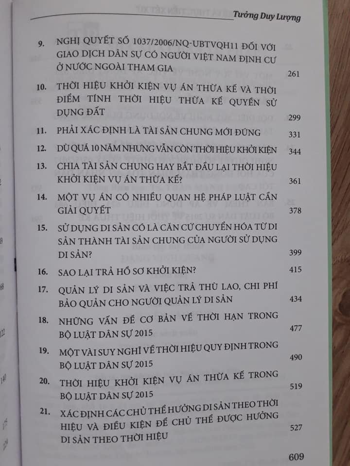 Thời Hiệu, Thừa Kế Và Thực Tiễn Xét Xử (Tái bản lần thứ nhất, có sửa đổi, bổ xung)