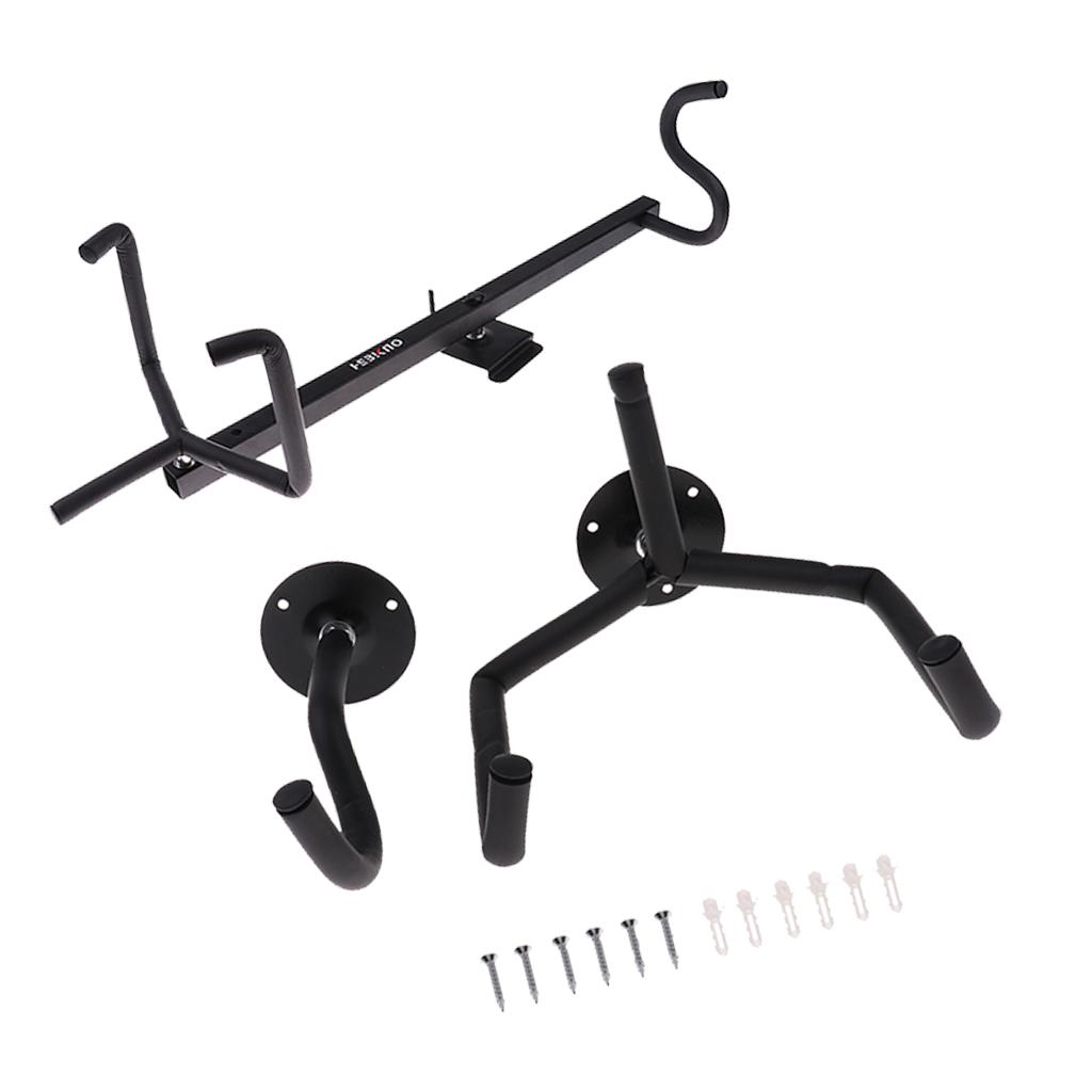 1 Set Universal Guitar Horizontal Wall Hanger Hook Stand w/ Sponge