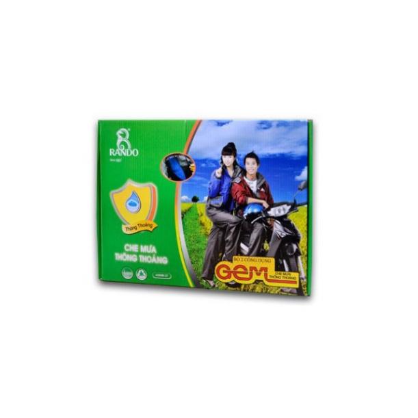 BỘ QUẦN ÁO MƯA GEM 2 Lớp, RANDO Chính Hãng, Lớp Lưới Thoáng Mát, Vải Dù Bền Bỉ Không Thấm Nước, Phản Quang Cho Đi Phượt