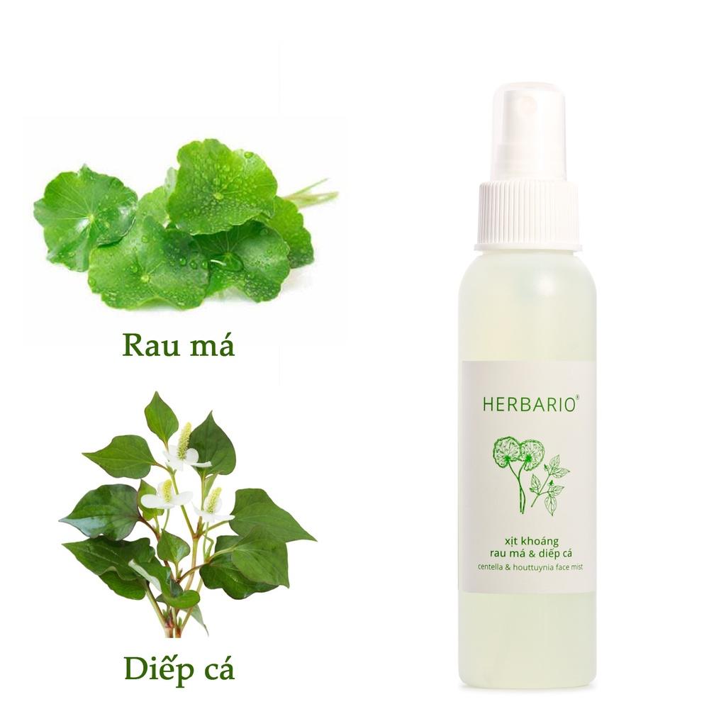 Xịt khoáng rau má &amp; diếp cá herbario 100ml cấp ẩm cấp nước giúp da không bị khô