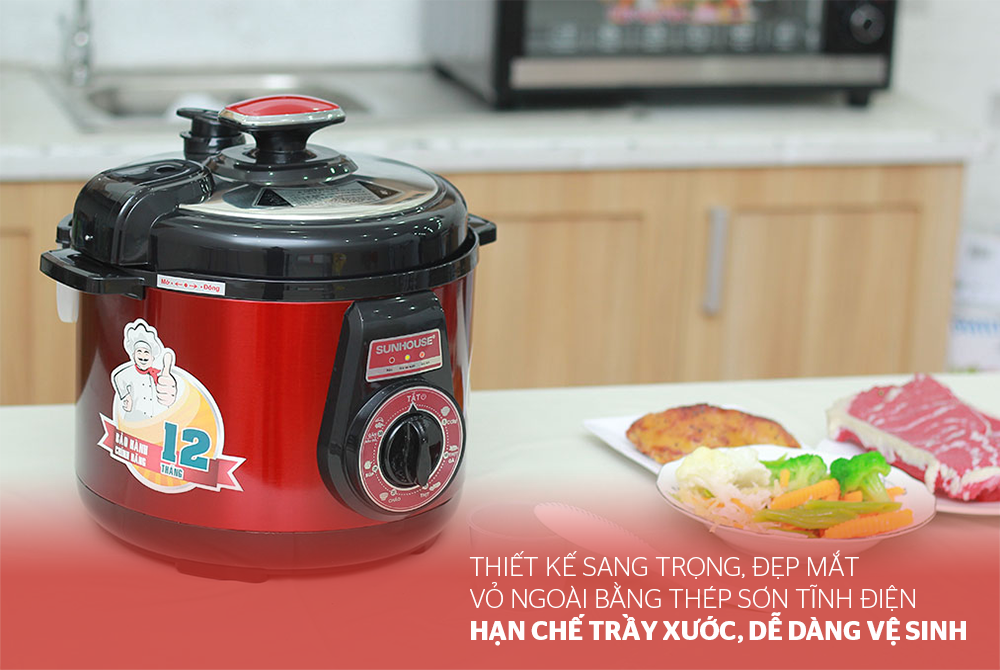 Nồi Áp Suất Điện Đa Năng Sunhouse DNDSHD1552 - 5L  - Hàng chính hãng