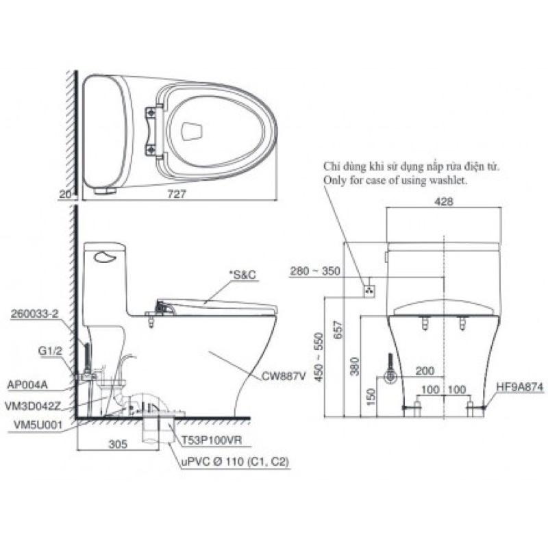 NẮP BỒN CẦU TOTO TCF8CS67