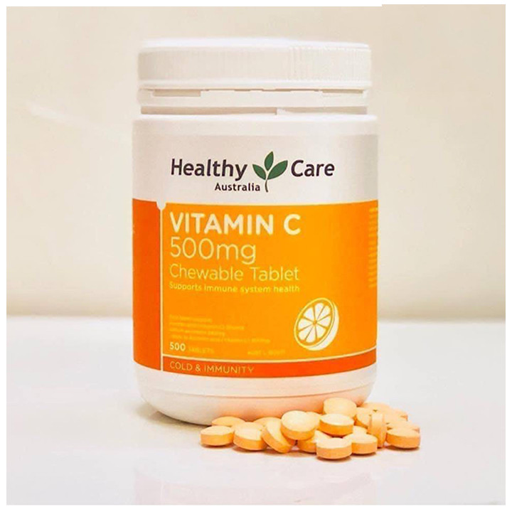 Vitamin C dạng kẹo (ngậm) Úc Healthy Care tăng sức đề kháng, sáng da, tăng sản xuất collagen, nhanh lành bệnh (vết thương) - OZ Slim Store