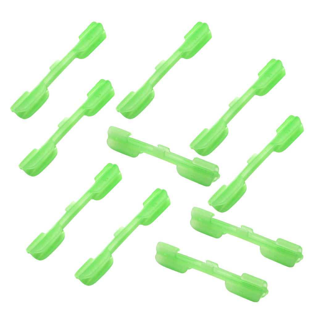 10pcs Fluorescent Glow Stick Clip Fishing Rod Clips Small S