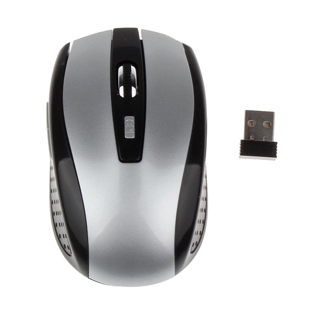 2.4G Wireless Mouse Mini Cordless Optical Mice 6Button 1800DPI For PC