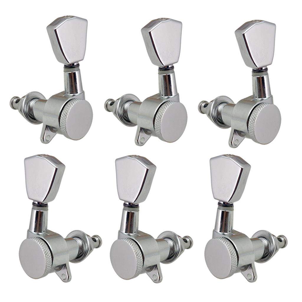 3L3R Đàn Guitar Điện Chỉnh Chốt Máy Đầu Núm Phần Phụ Kiện Bạc