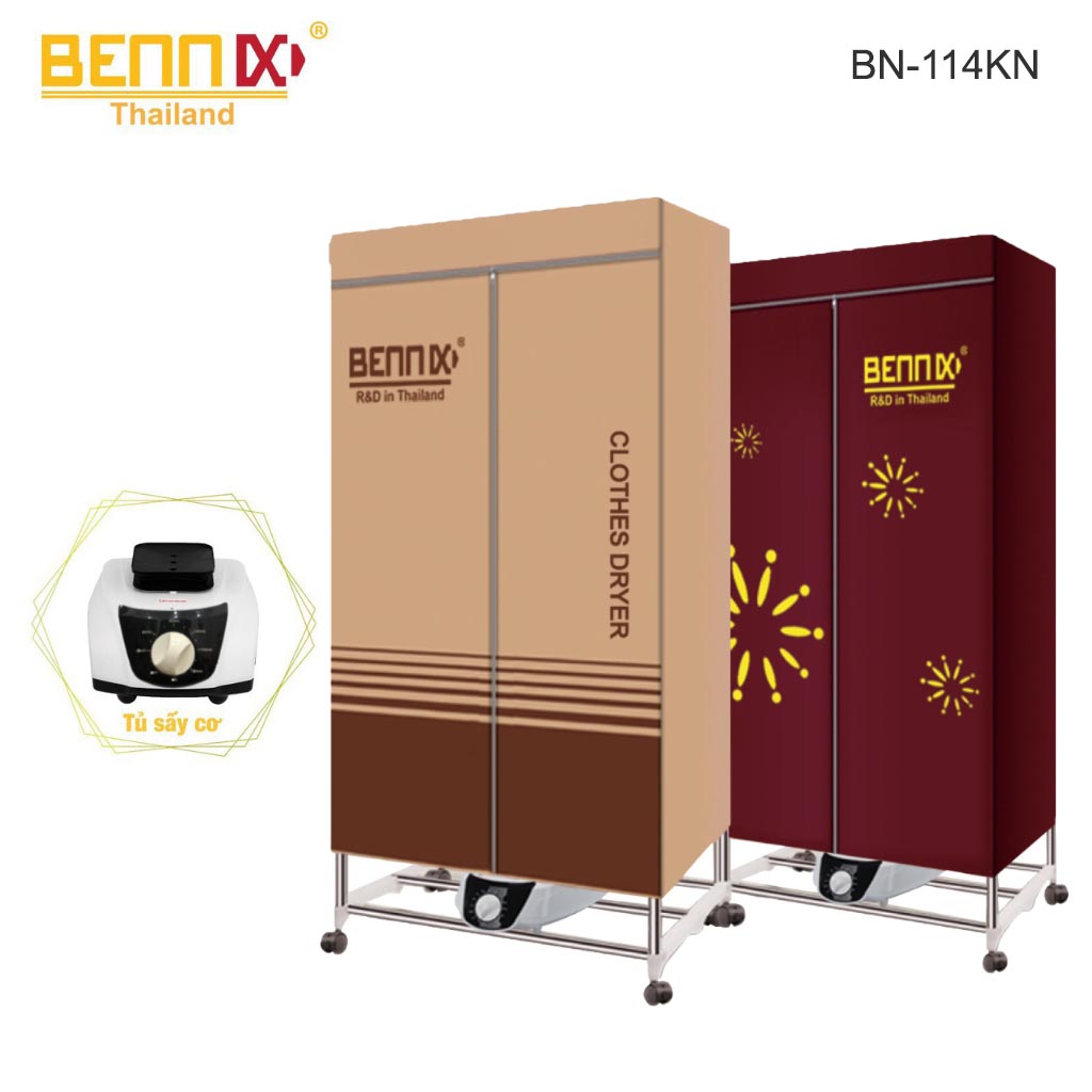 Máy sấy quần áo Bennix BN-114KN chống ẩm mốc loại cơ (giao màu ngẫu nhiên) - Hàng chính hãng