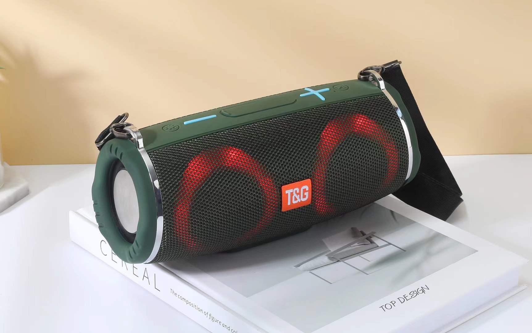 Eonko new TG642 Diễn giả không dây di động với Bluetooth TF USB FM AUX Handsfree LED Light Shrans