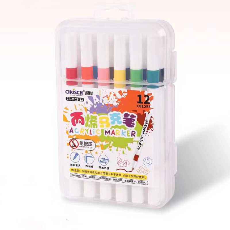Chosch - Hộp 12 Cây Bút Màu Vẽ Acrylic CS-M02-12