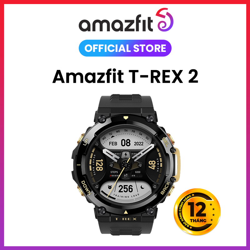 Amazfit T-Rex 2 - Đồng hồ thông minh | GPS | Pin đến 24 ngày | Chống nước 100M - Hàng Chính Hãng