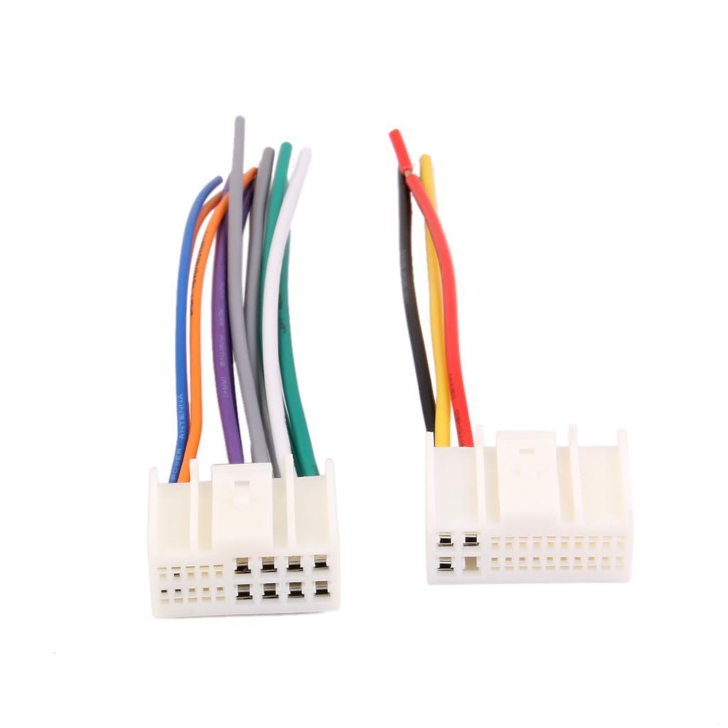 7X 2 Car Radio CD/DVD Stereo Wiring Harness Adapter For  IX35/  k2