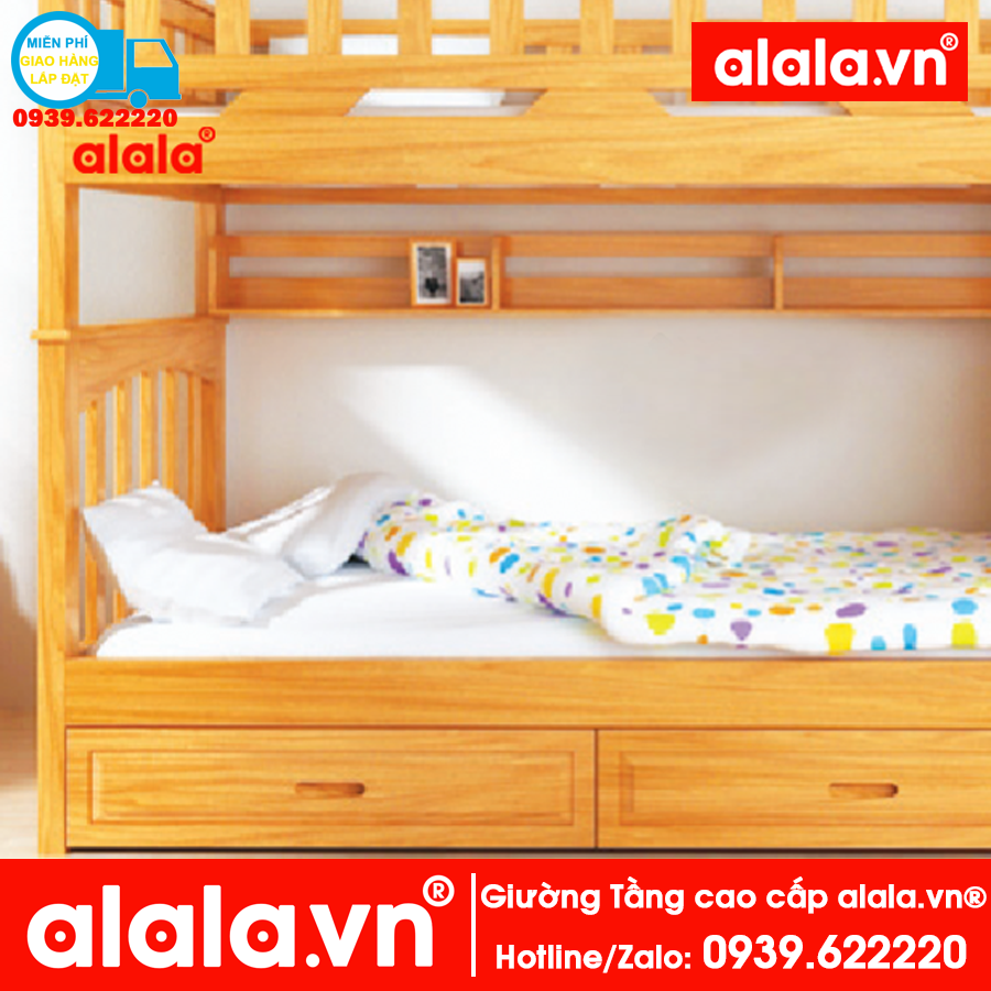 Giường Tầng ALALA106 (trên 1m2, dưới 1m4) - Thương hiệu AALALA - Za.lo: 0939.622220