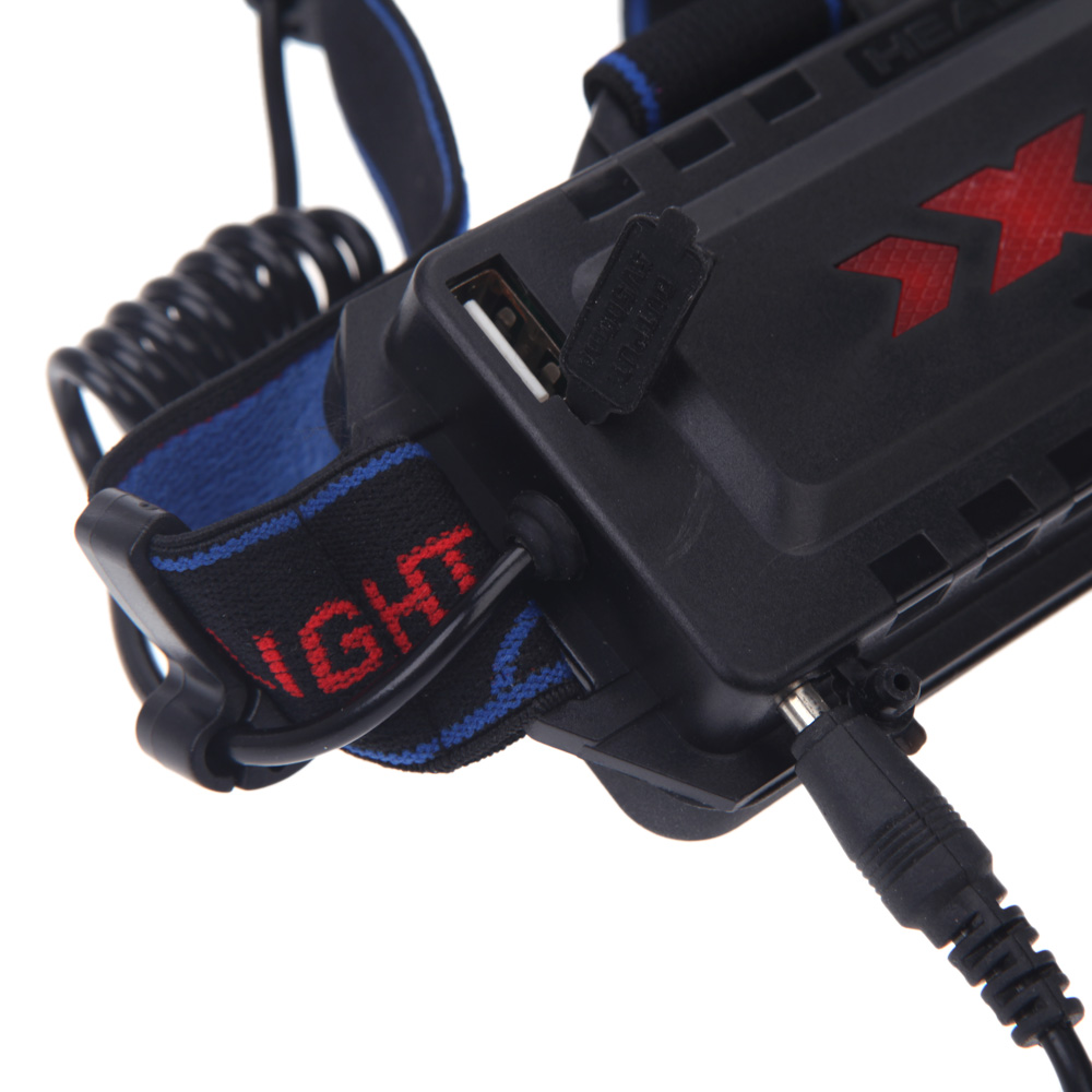 Đèn LED Đội Đầu 4 Chế Độ 4000LM Cho Cắm Trại Đi Bộ Đường Dài + Sạc Xe Hơi