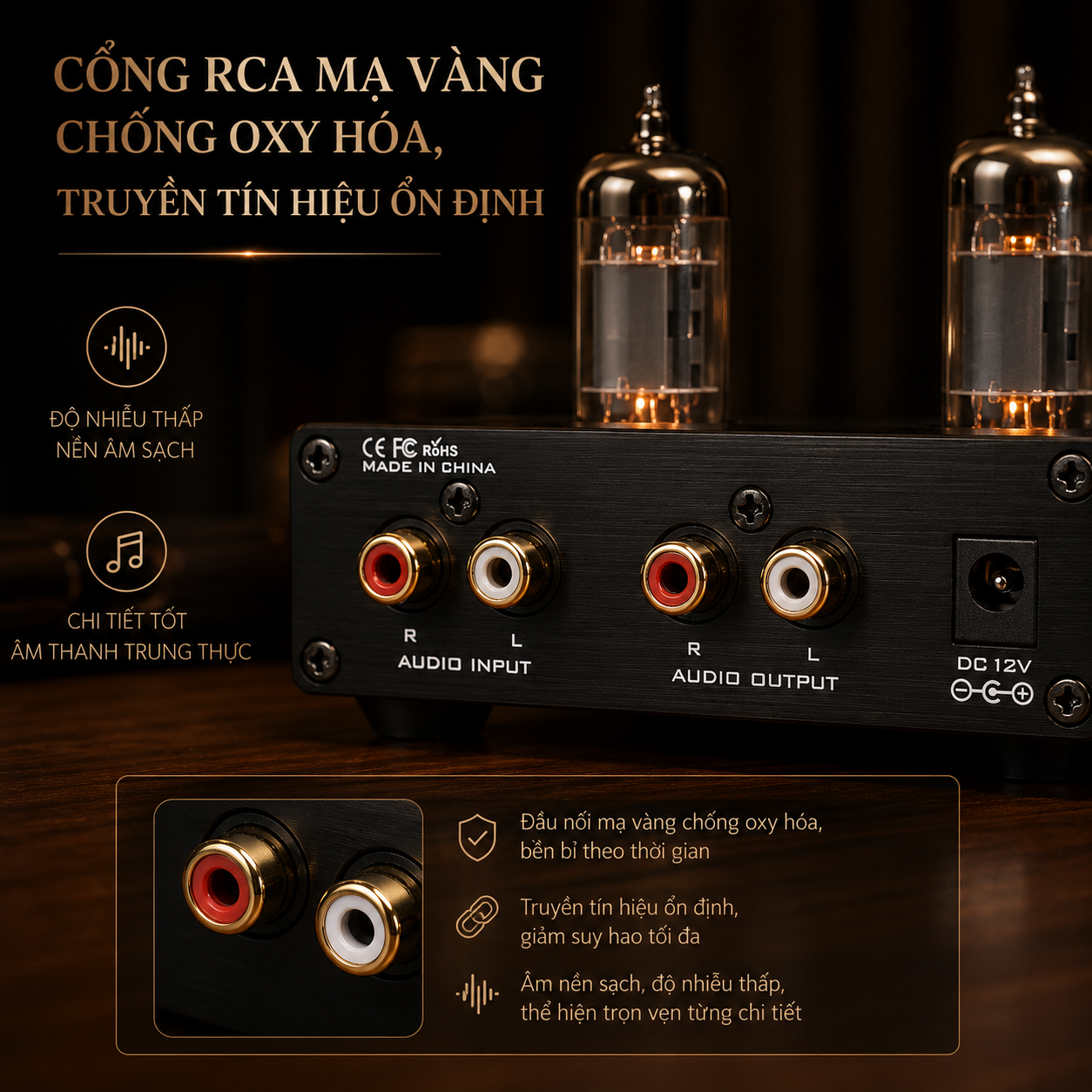 (NEW 2026) FX-AUDIO TUBE-03 PRO – Preamp Đèn 6K4 Cao Cấp - Âm Thanh Ấm Áp, Vocal Ngọt, Chỉnh Bass Treble - Hàng Nhập Khẩu