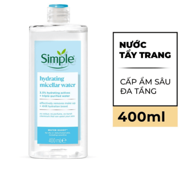 Nước tẩy trang simple Sạch sâu 400ml water boost