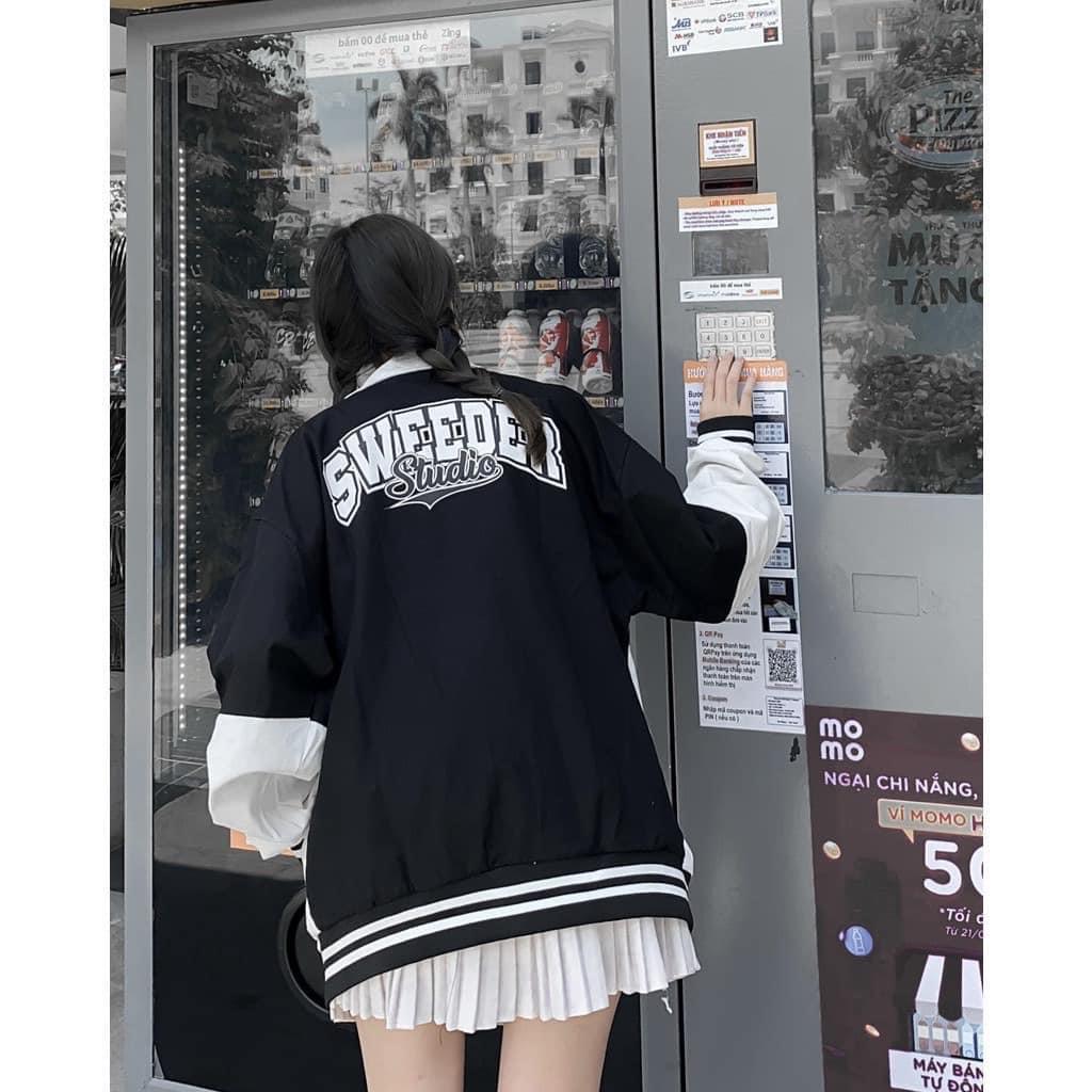 Áo Khoác Kaki Phối Chữ SWD Dáng Rộng Unisex