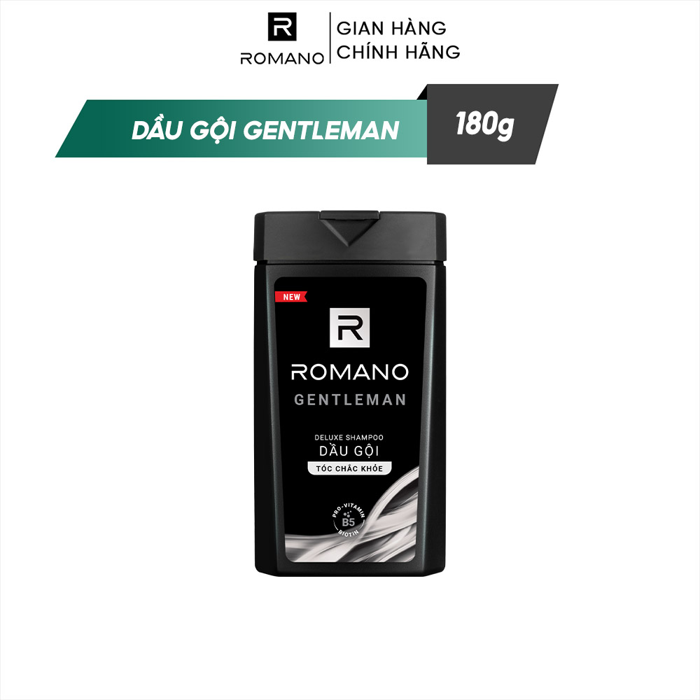 Dầu gội cao cấp Romano Gentleman lịch lãm nam tính tóc chắc khỏe 180gr