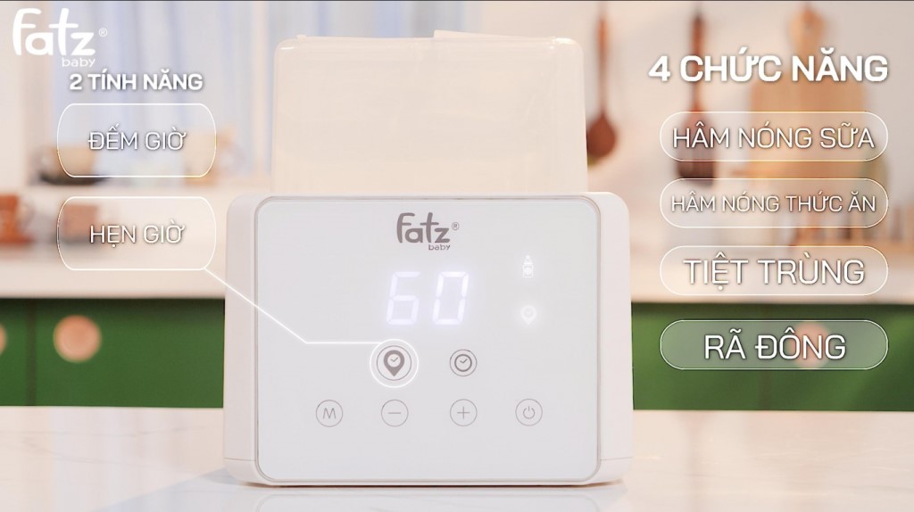 MÁY HÂM SỮA TIỆT TRÙNG ĐIỆN TỬ DUO 3 CHÍNH HÃNG FATZ BABY - FB3093VN