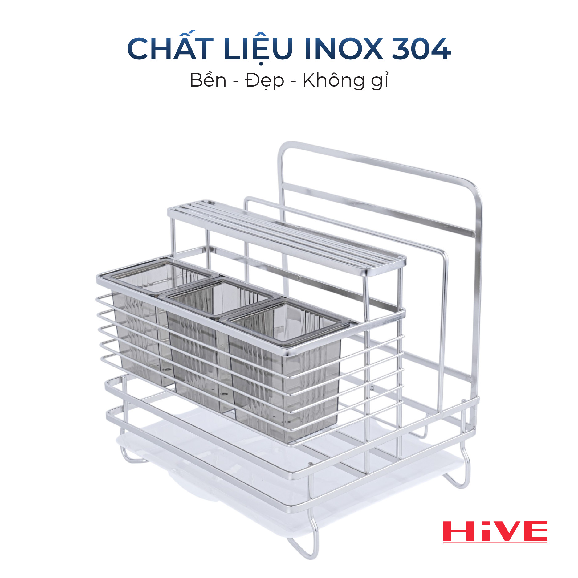 Kệ Đựng Đũa Muỗng Dao Thớt Đa Năng HiVE 2 (NEW COLLECTION)