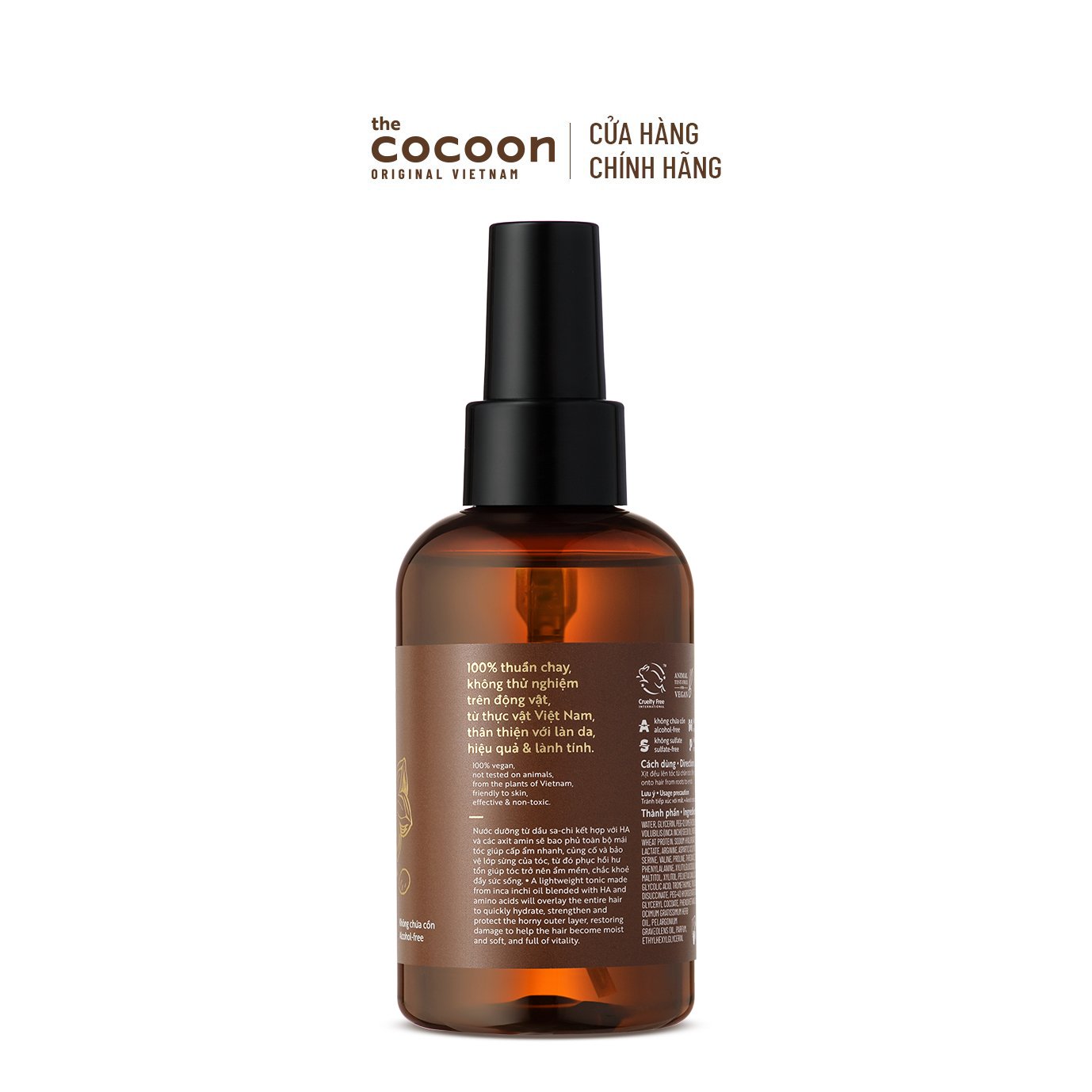 Nước dưỡng tóc Sa-chi Cocoon giúp cấp ẩm và phục hồi hư tổn 140ml