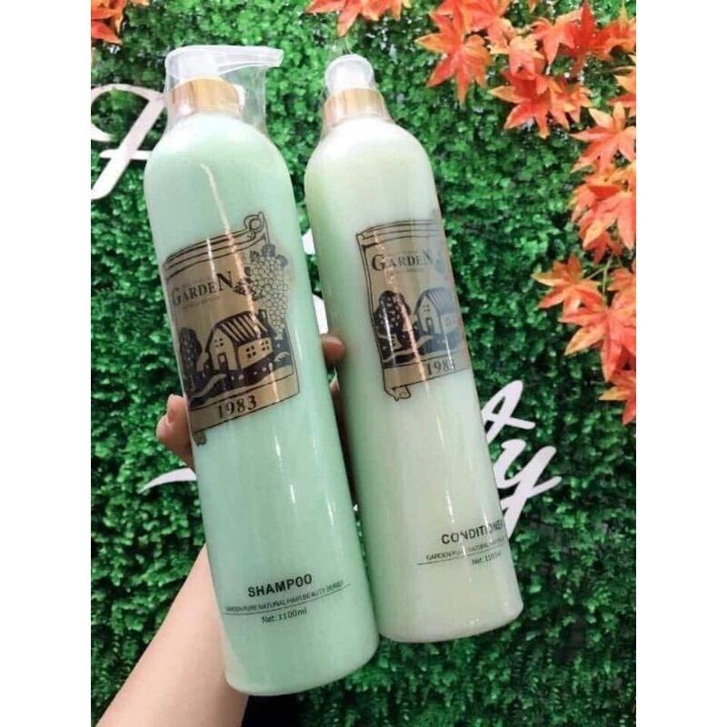 Cặp dầu gội + dầu xả Garden 1100ml