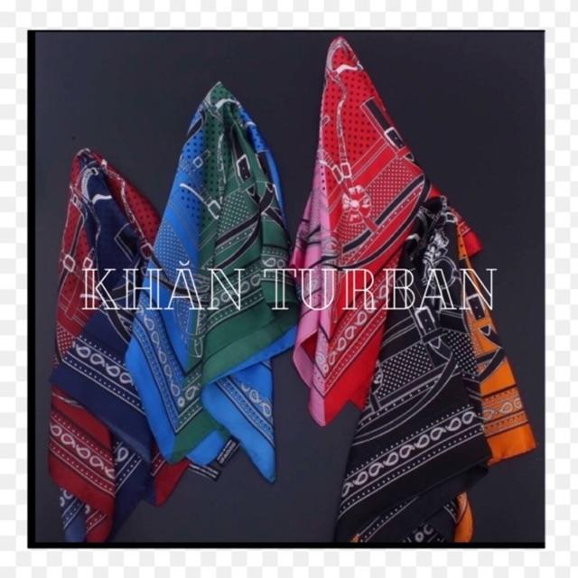 Khăn turban lụa vuông size 55x55cm choàng cổ lụa siêu dễ thương